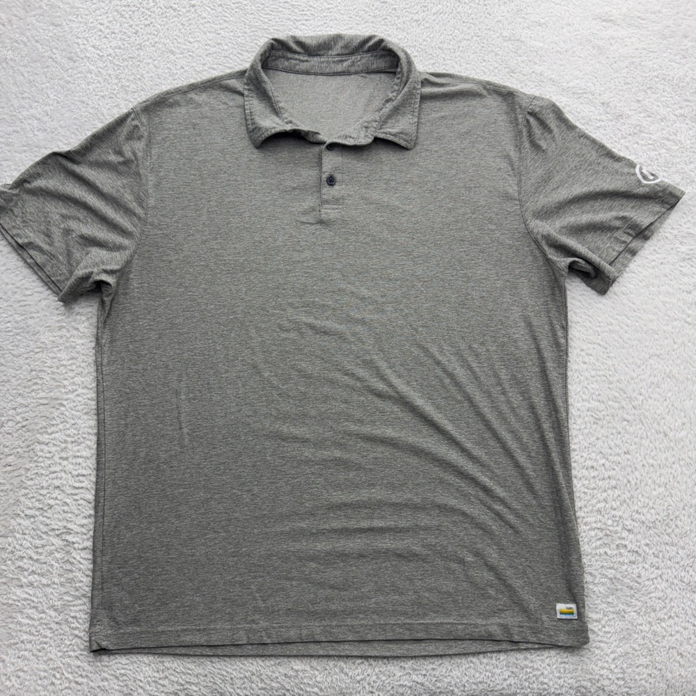 Vuori Strato Tech Polo Mens XL Heather Grey‎ Short Sleeve Performance V188
